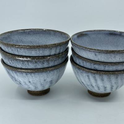 Water blue bowl set of 6